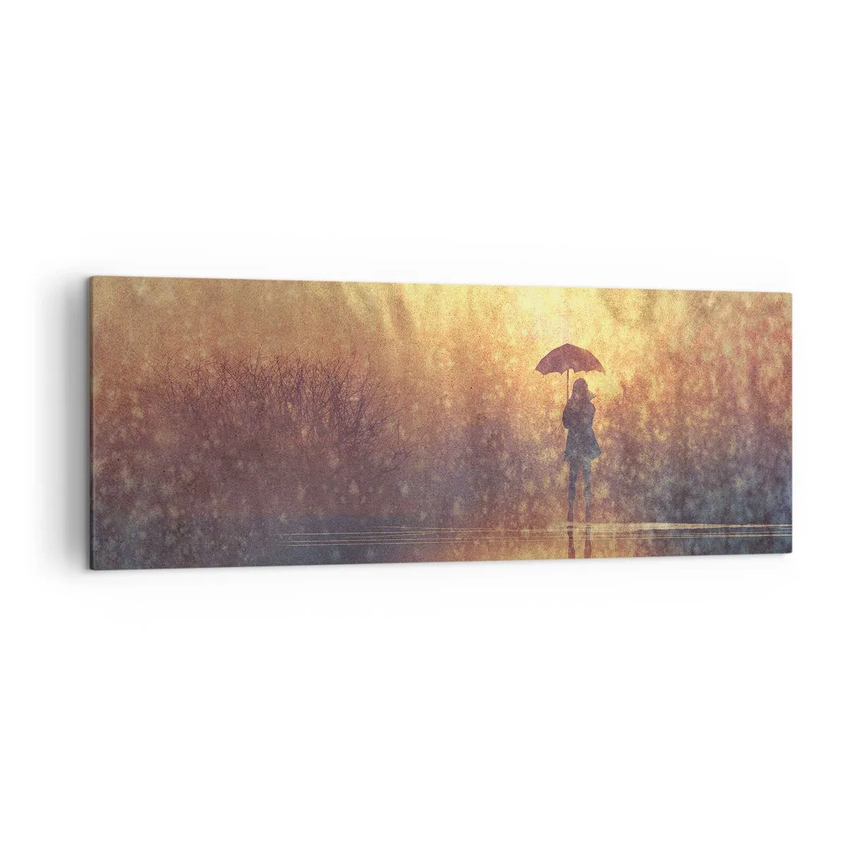 Lærredstryk - Billede på lærred - Jeg føler, at der er nogen, der kigger på mig - 140x50 cm