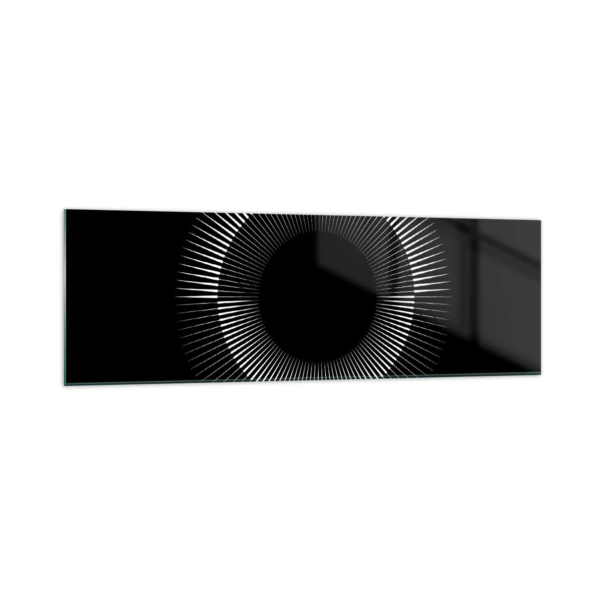 Billede på glas - Sort sol - 160x50 cm