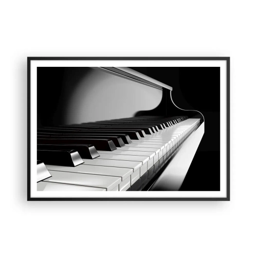 Plakat i sort ramme - Harmoni af former og farver - 100x70 cm
