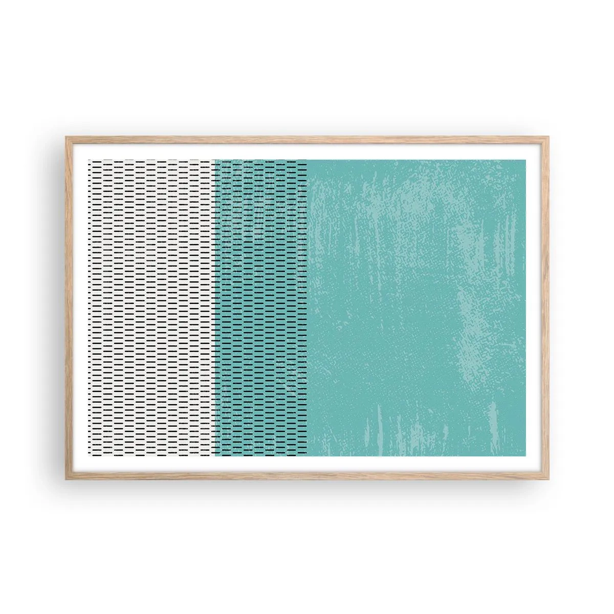 Plakat i ramme af lyst egetræ - Balanceret sammensætning - 100x70 cm