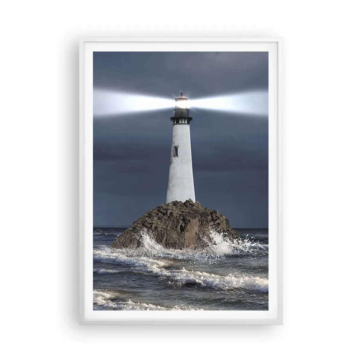 Plakat i hvid ramme - Her...her...her! - 70x100 cm