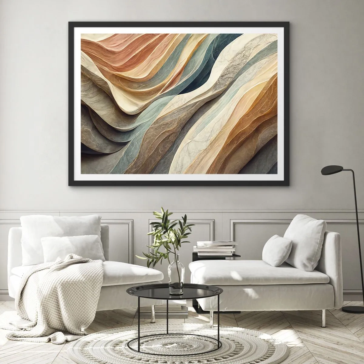 Plakat i sort ramme - Øjeblikke før forandring - 100x70 cm