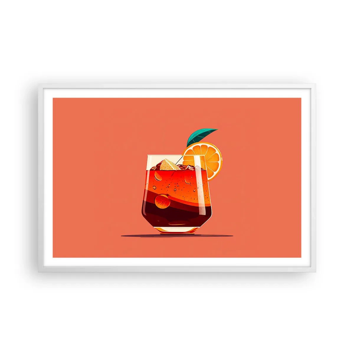 Plakat i hvid ramme - Sommerens forfriskning - 91x61 cm
