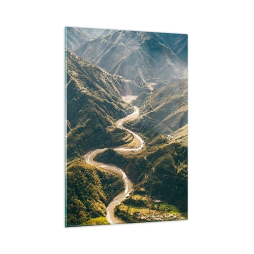 Billede på glas - Direkte fra hjertet af bjergene - 80x120 cm