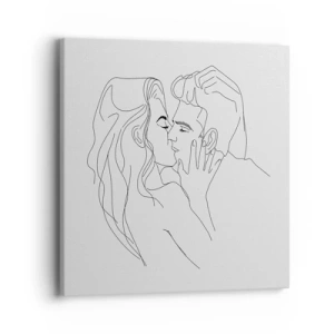 Lærredstryk - Billede på lærred - I samme linje - 40x40 cm