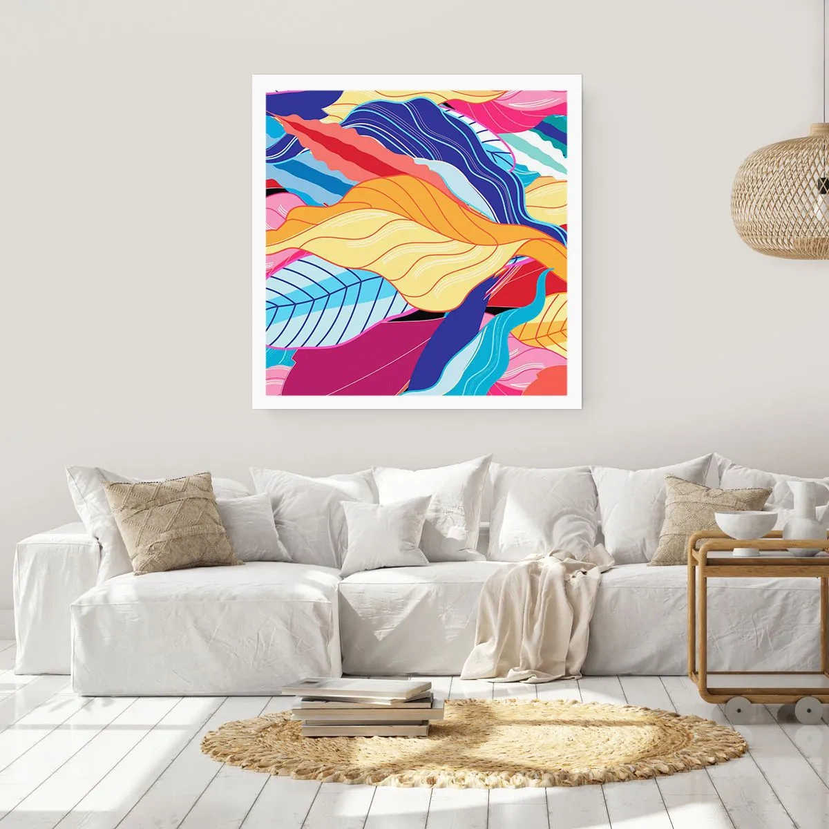 Plakat - Et farverigt rod - 50x50 cm