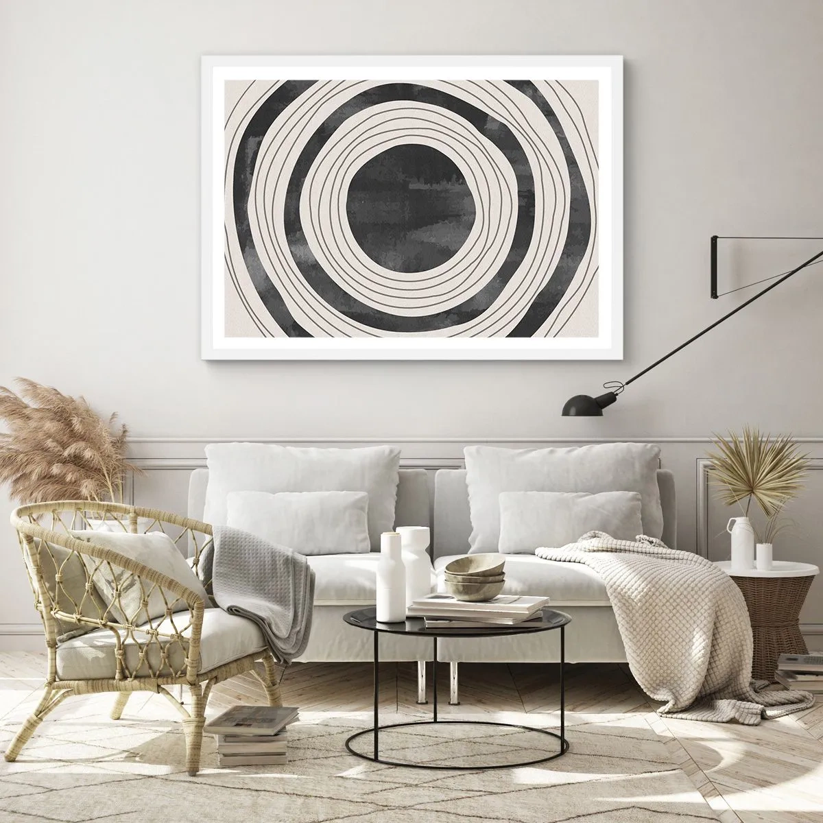 Plakat i hvid ramme - Lige til det punkt - 50x40 cm