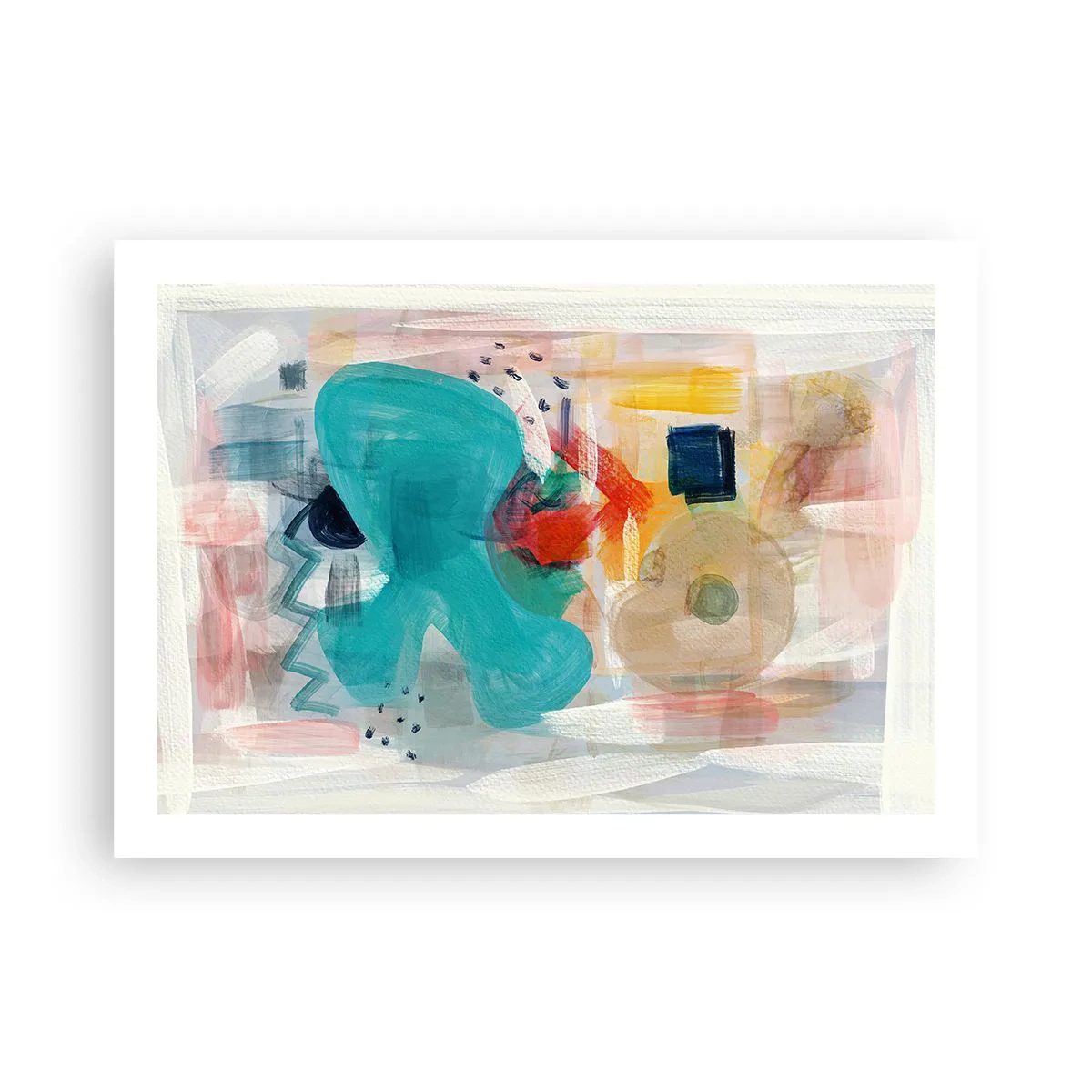 Plakat - Et farverigt spil - 70x50 cm