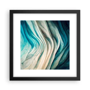 Plakat i sort ramme - Blå umættelighed - 30x30 cm