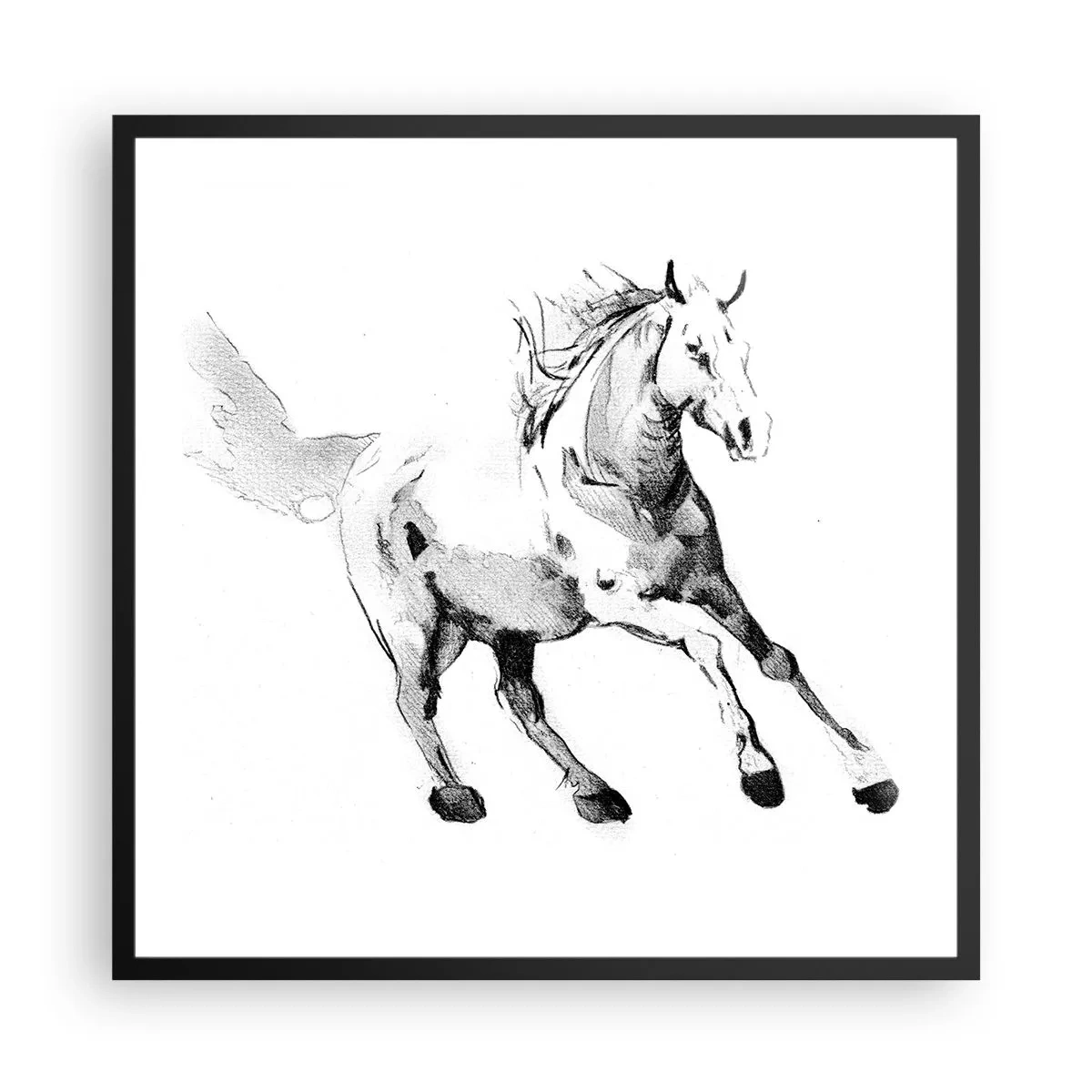 Plakat i sort ramme - Utæmmet sjæl - 60x60 cm