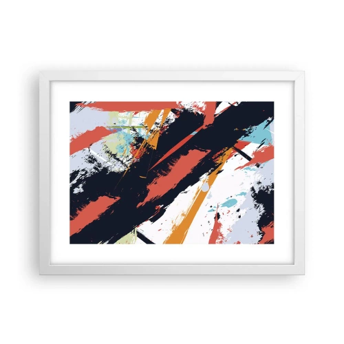 Plakat i hvid ramme - Dynamisk sammensætning - 40x30 cm