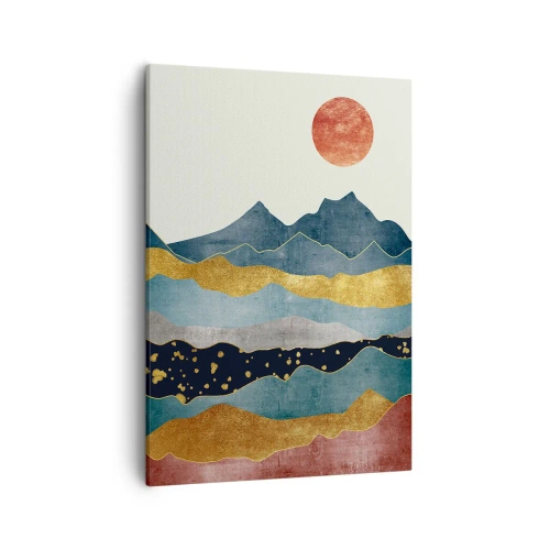 Lærredstryk - Billede på lærred - Et tværsnit af verden - 50x70 cm