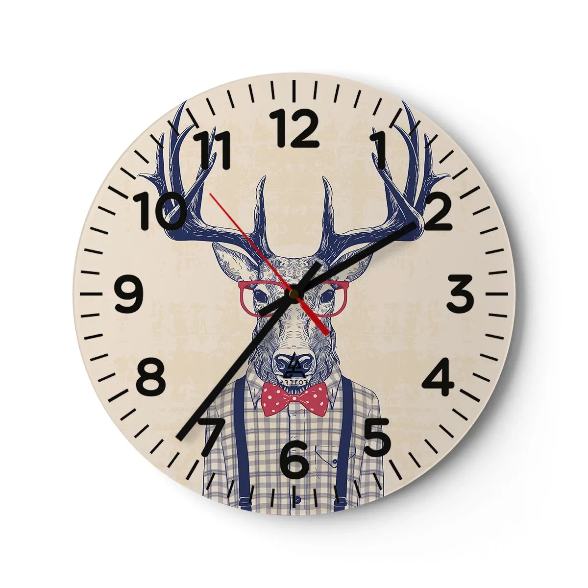 Vægur, Uret - Et underholdende ekstravaganza - 40x40 cm