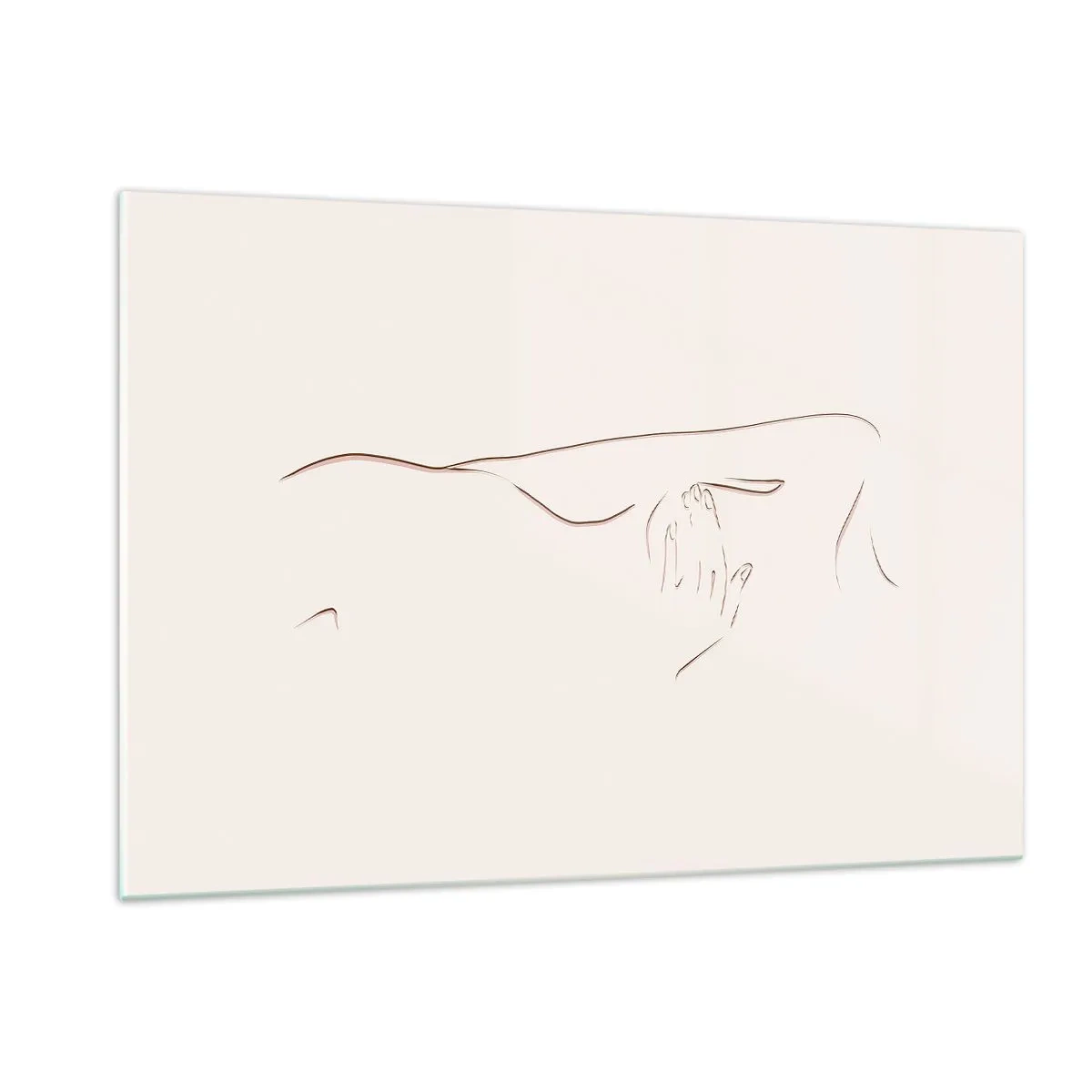 Billede på glas - Begærets form - 120x80 cm