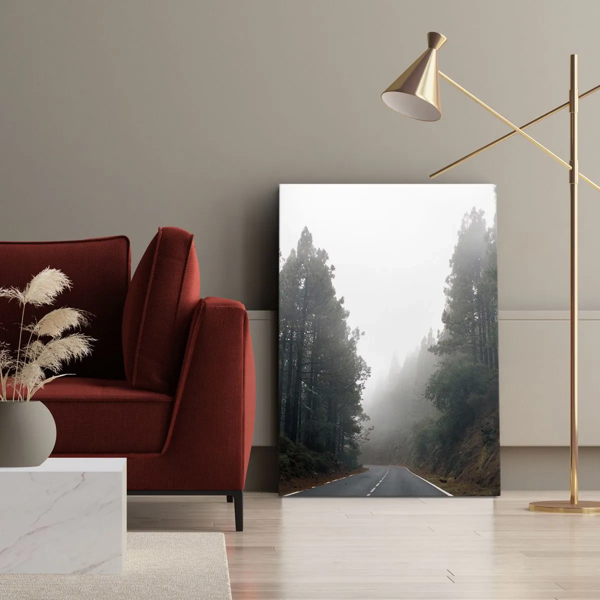 Lærredstryk - Billede på lærred - En fortælling om en magisk skov - 50x70 cm