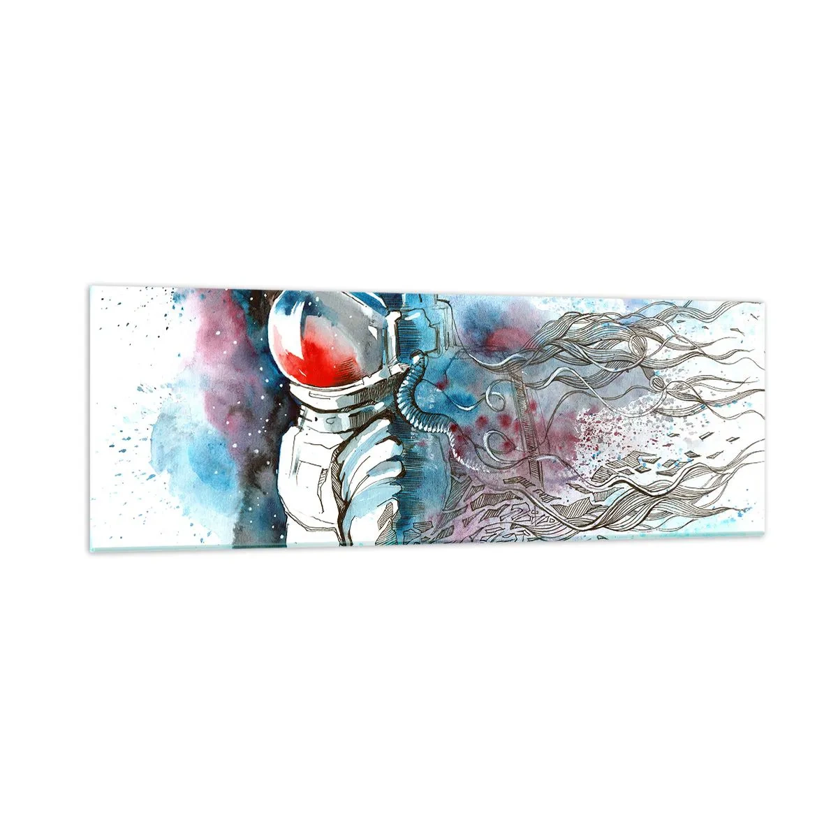 Billede på glas - Alene med kosmos - 90x30 cm
