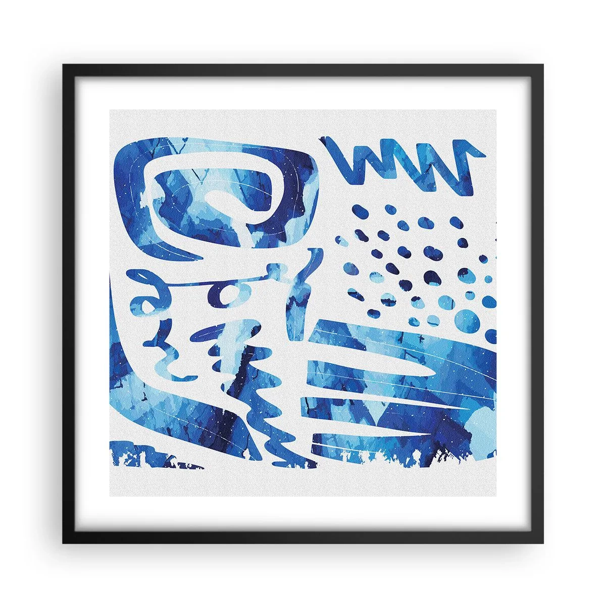 Plakat i sort ramme - Tilbage til rødderne - 50x50 cm