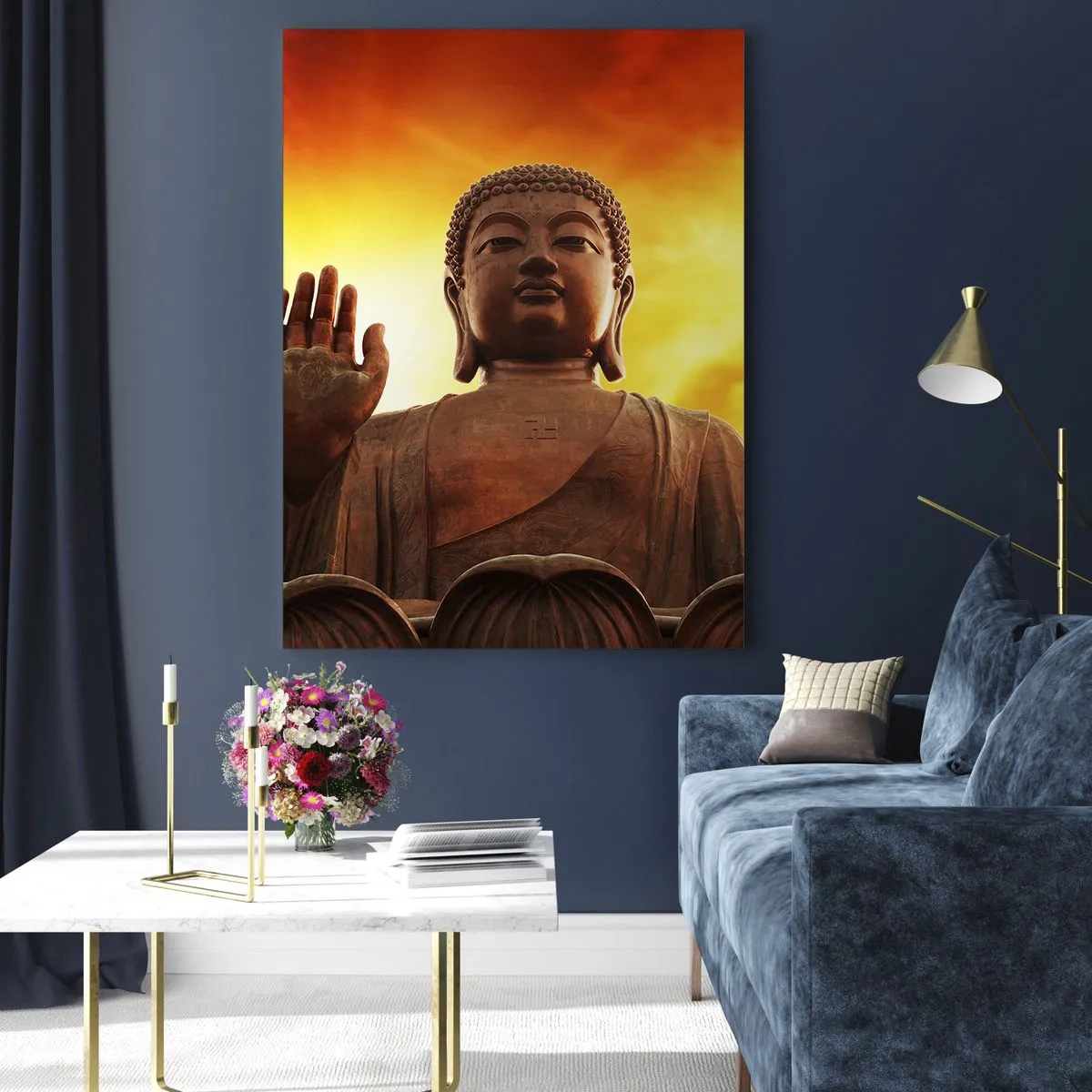Billede på glas - Fred i verden - 70x100 cm