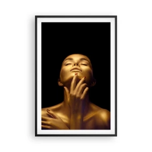 Plakat i sort ramme - Som gylden silke - 61x91 cm