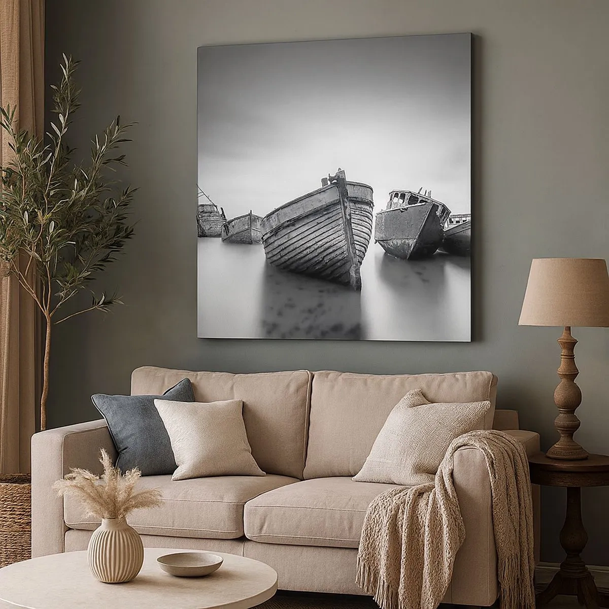 Lærredstryk - Billede på lærred - Nu er det bare minder... - 30x30 cm