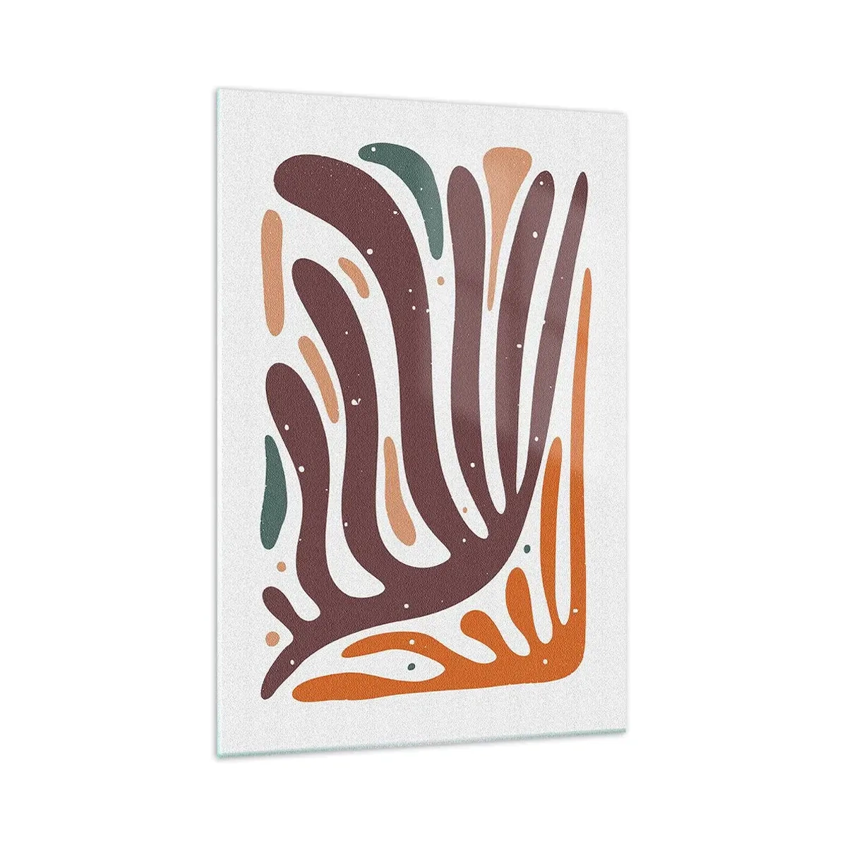 Billede på glas - Strålende organisk komposition - 70x100 cm