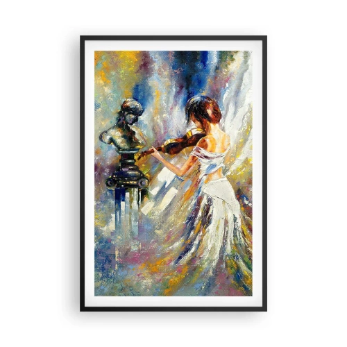 Plakat i sort ramme - Genopliv med følelse - 61x91 cm