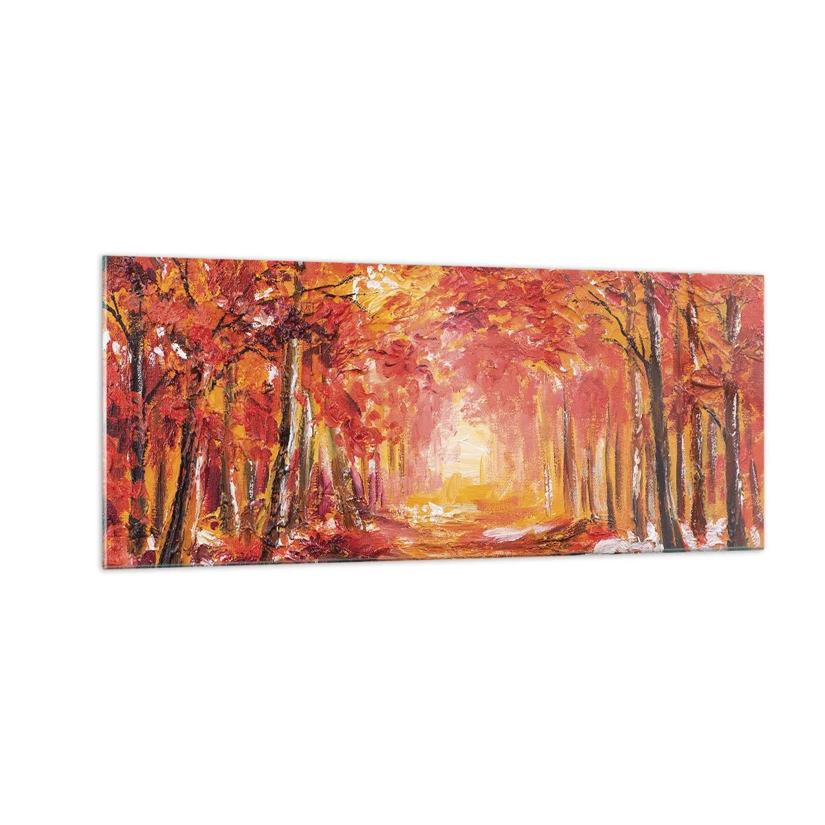 Billede på glas - Kobberskov - 100x40 cm