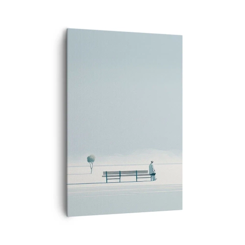 Lærredstryk - Billede på lærred - Ja, jeg venter. - 70x100 cm