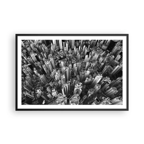 Plakat i sort ramme - Stadig højere og højere - 91x61 cm