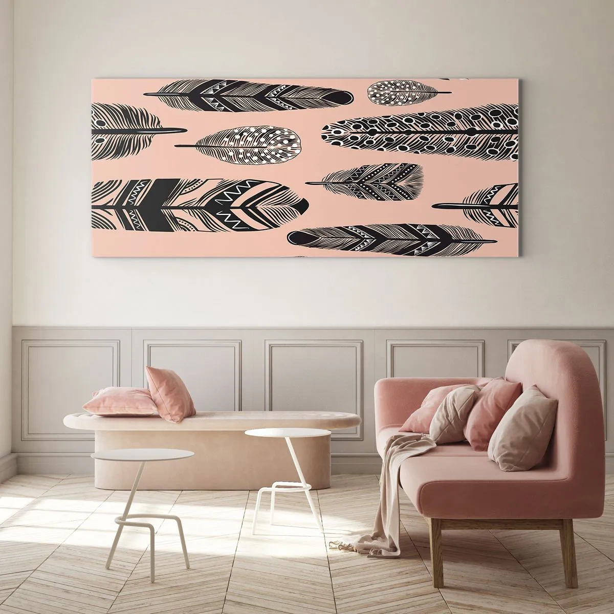 Billede på glas - Indisk samling - 100x40 cm