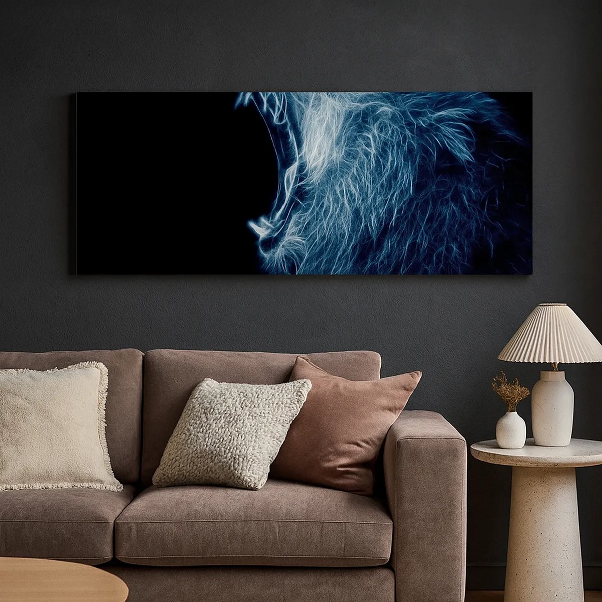 Lærredstryk - Billede på lærred - Kongens flammende vrede - 30x30 cm