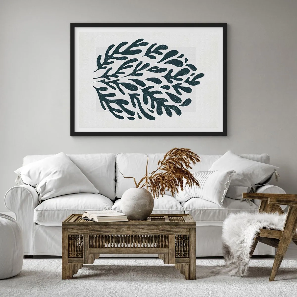 Plakat i sort ramme - Naturens former - 70x50 cm