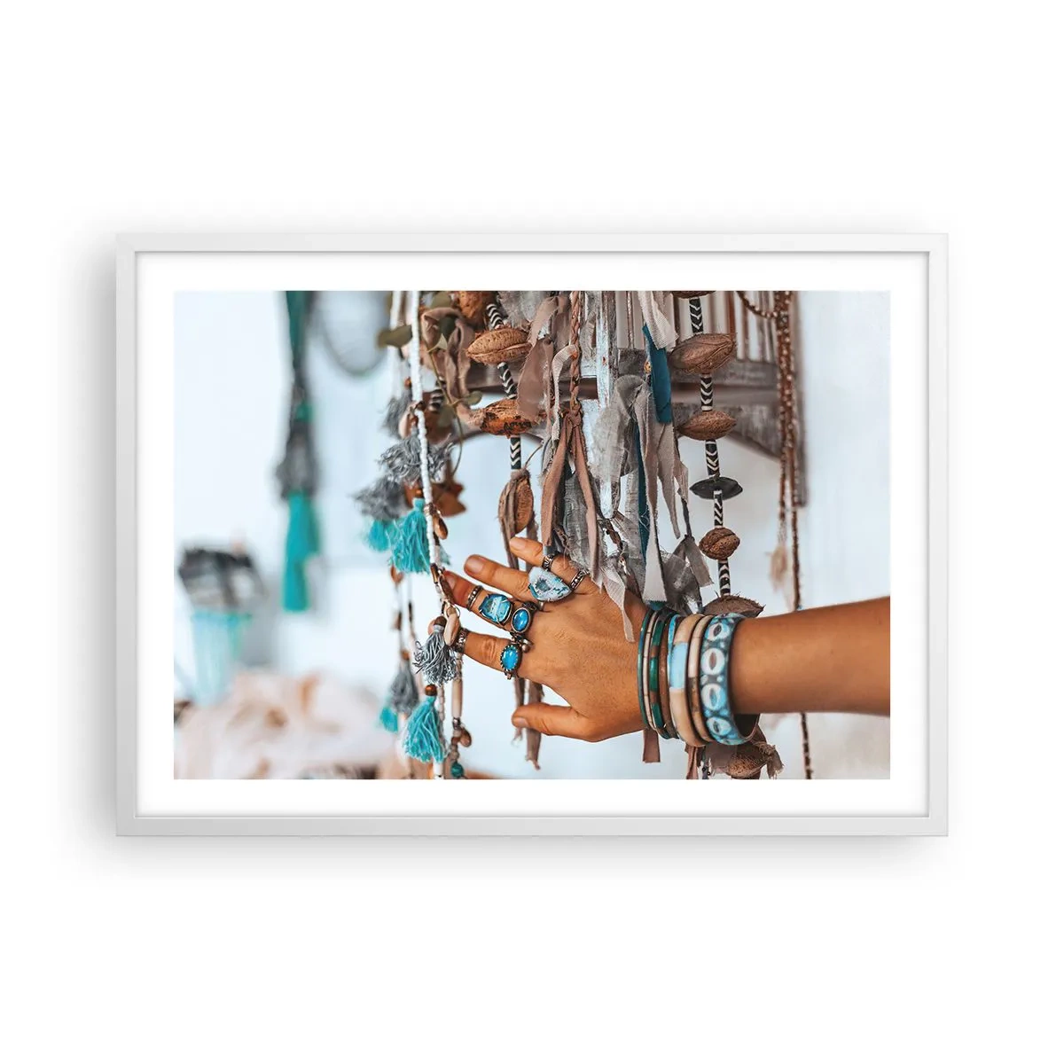 Plakat i hvid ramme - Lokale skatte - 70x50 cm