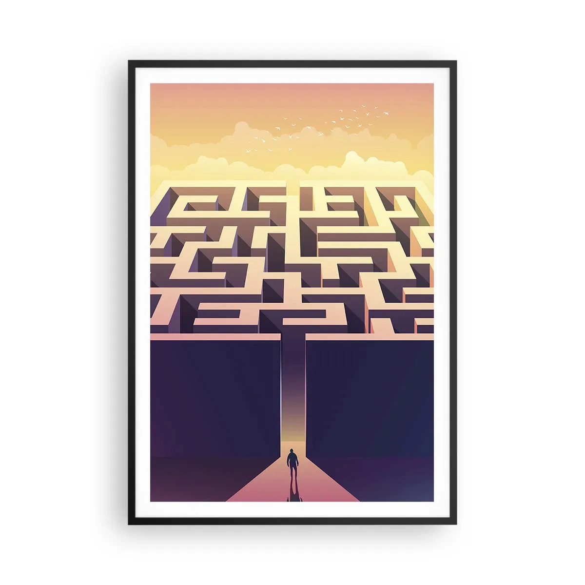 Plakat i sort ramme - Tid til beslutning - 70x100 cm