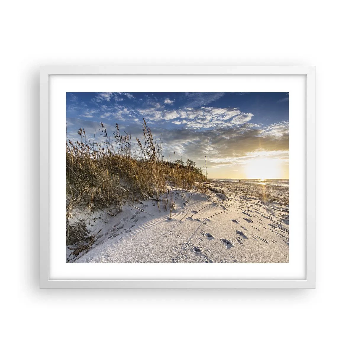 Plakat i hvid ramme - Indbydelse til en vandretur - 50x40 cm