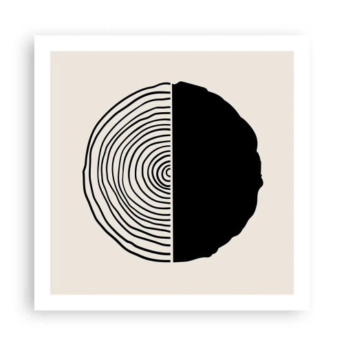 Plakat - Halvt og halvt - 60x60 cm