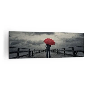 Lærredstryk - Billede på lærred - Det er ingenting, hvis det regner - 160x50 cm