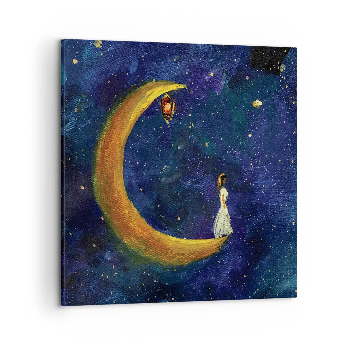 Lærredstryk - Billede på lærred - Kald på verden - 50x50 cm