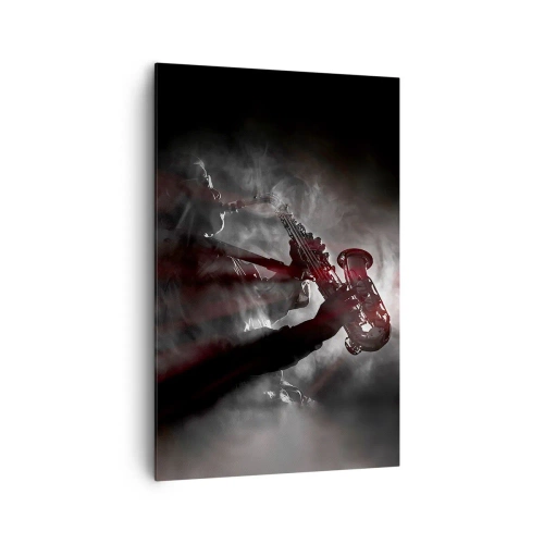 Lærredstryk - Billede på lærred - I jazzens dampe - 80x120 cm