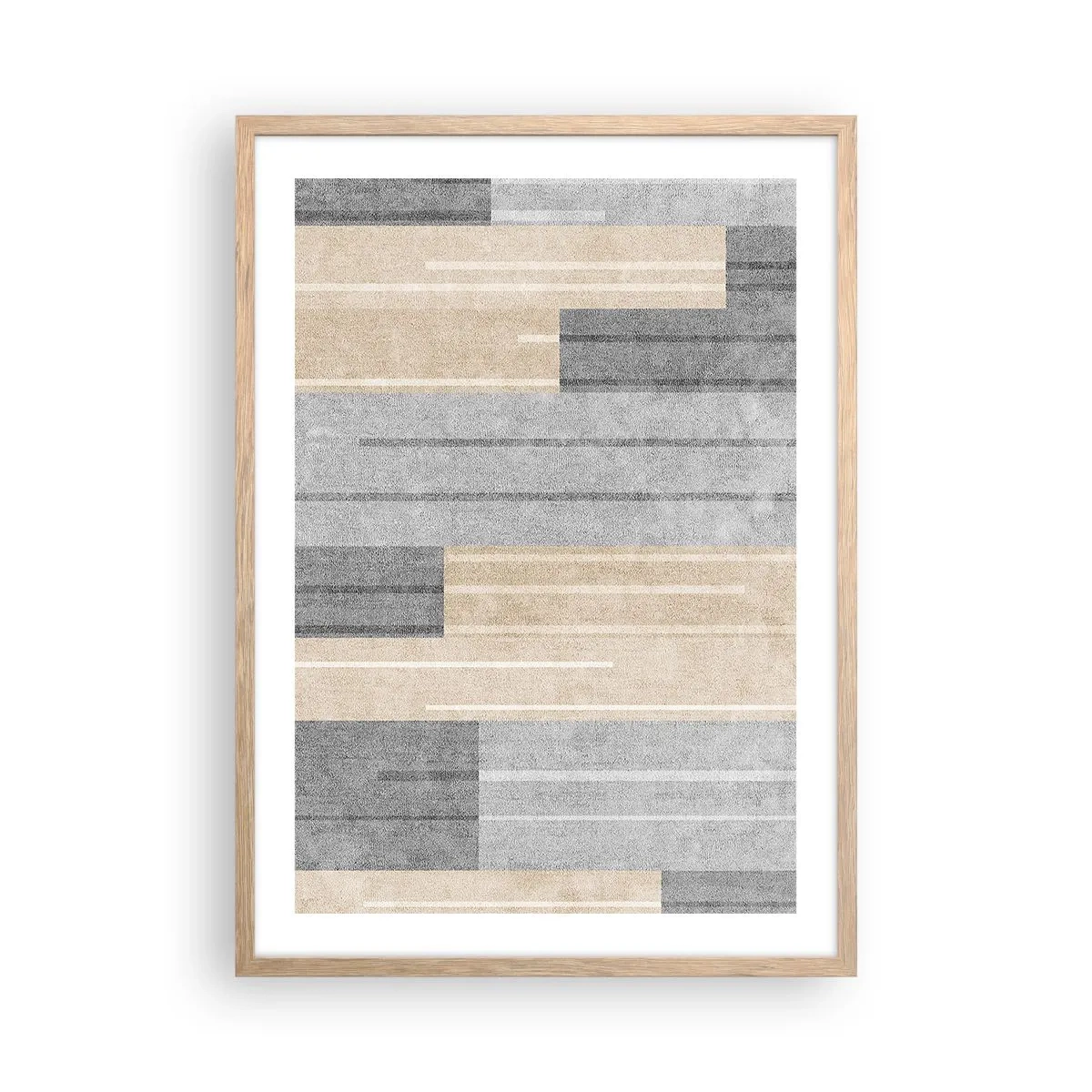 Plakat i ramme af lyst egetræ - Komposition: hold den lodret - 50x70 cm