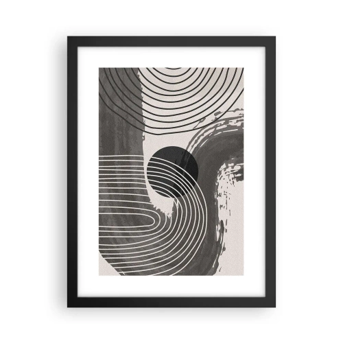 Plakat i sort ramme - Oval vinder - 30x40 cm