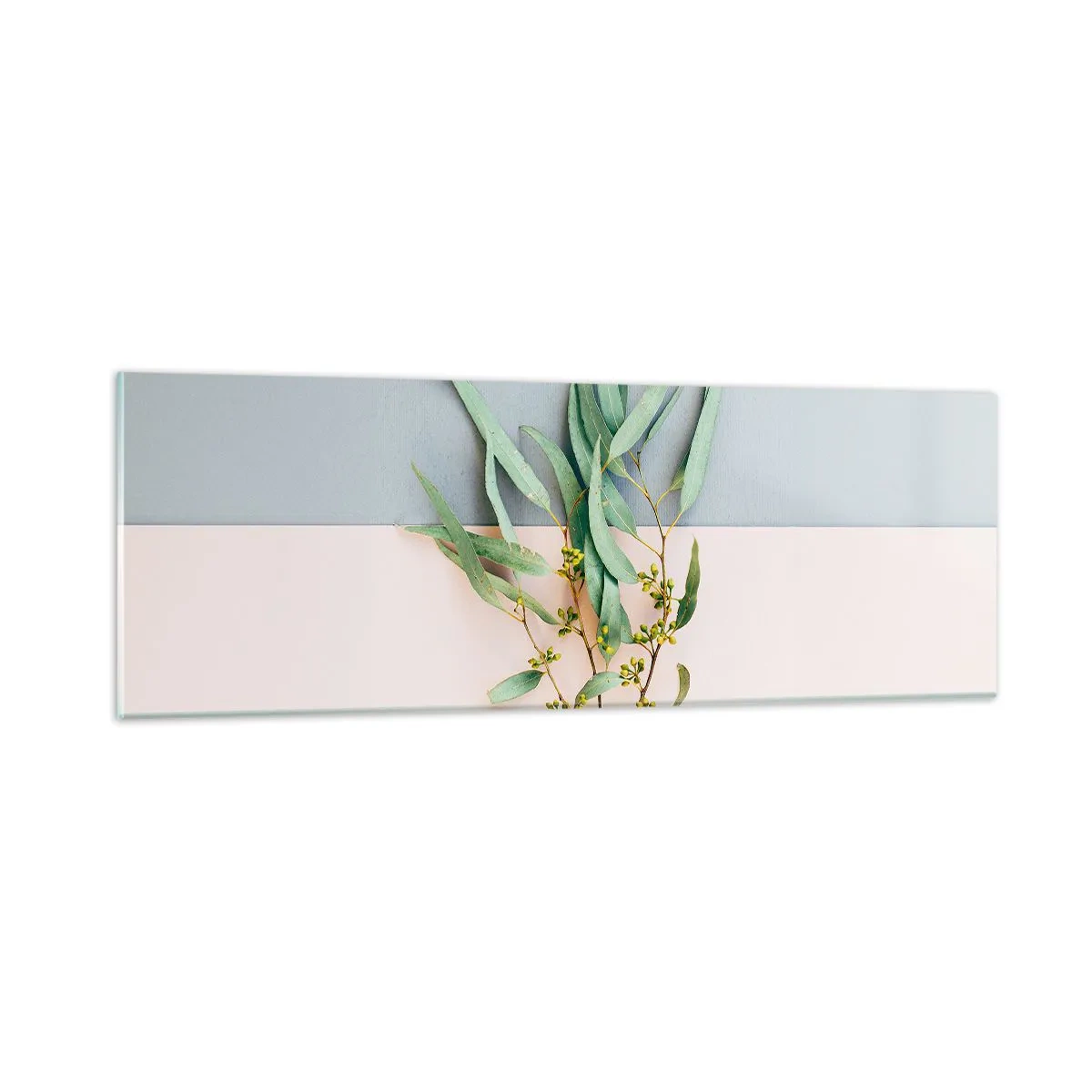 Billede på glas - Pastelfarvernes subtilitet - 90x30 cm