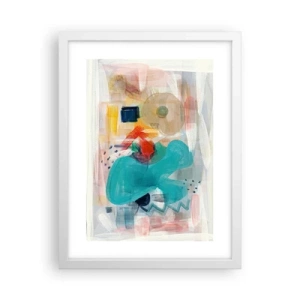 Plakat i hvid ramme - Et farverigt spil - 30x40 cm