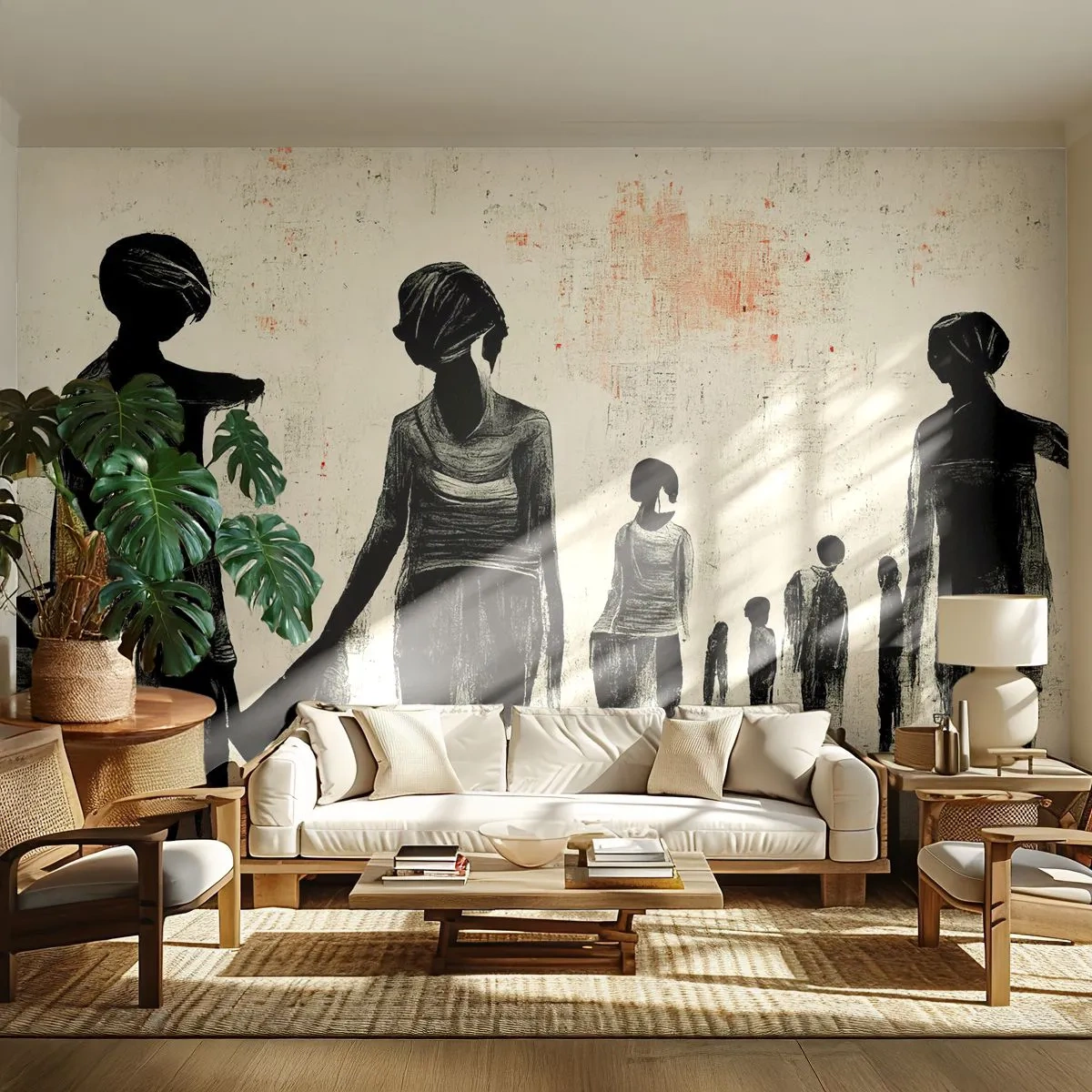 Fototapet Premium Sand - Mod ensomhed - Kvinder, Arbejde, Stykke - 300x210 cm