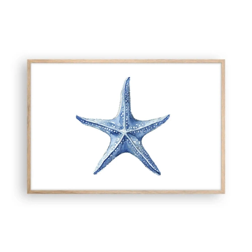 Plakat i ramme af lyst egetræ - Havets stjerne - 91x61 cm