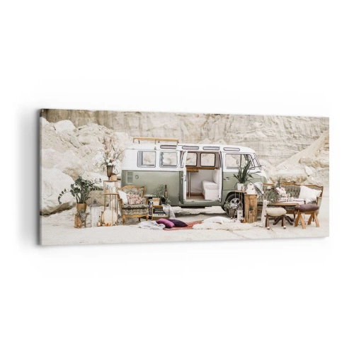 Lærredstryk - Billede på lærred - Tid til at starte rejsen - 100x40 cm