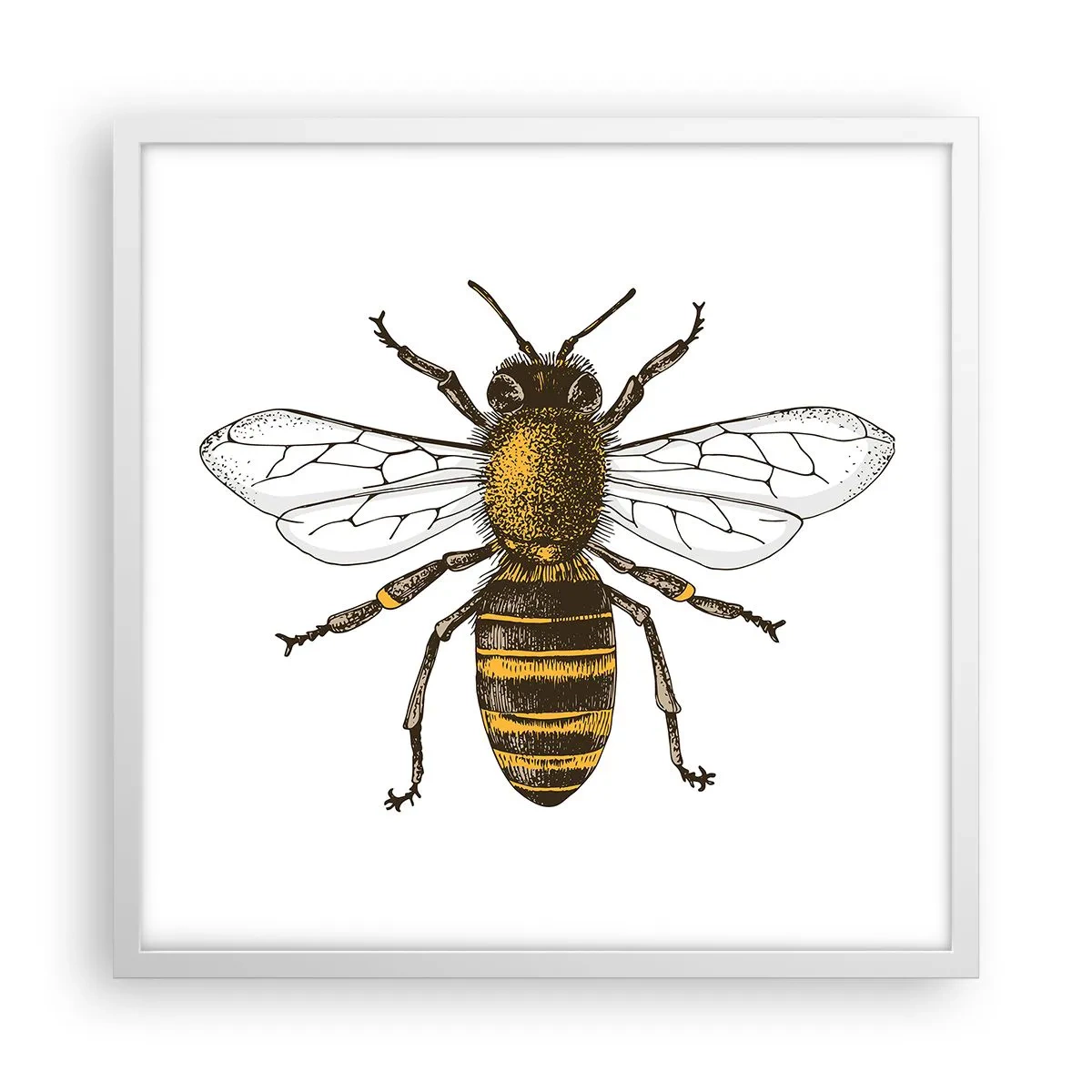 Plakat i hvid ramme - Smuk og god - 50x50 cm