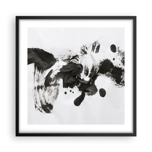 Plakat i sort ramme - En metode i galskaben? - 50x50 cm