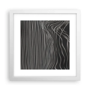 Plakat i hvid ramme - Rytme og accent - 30x30 cm