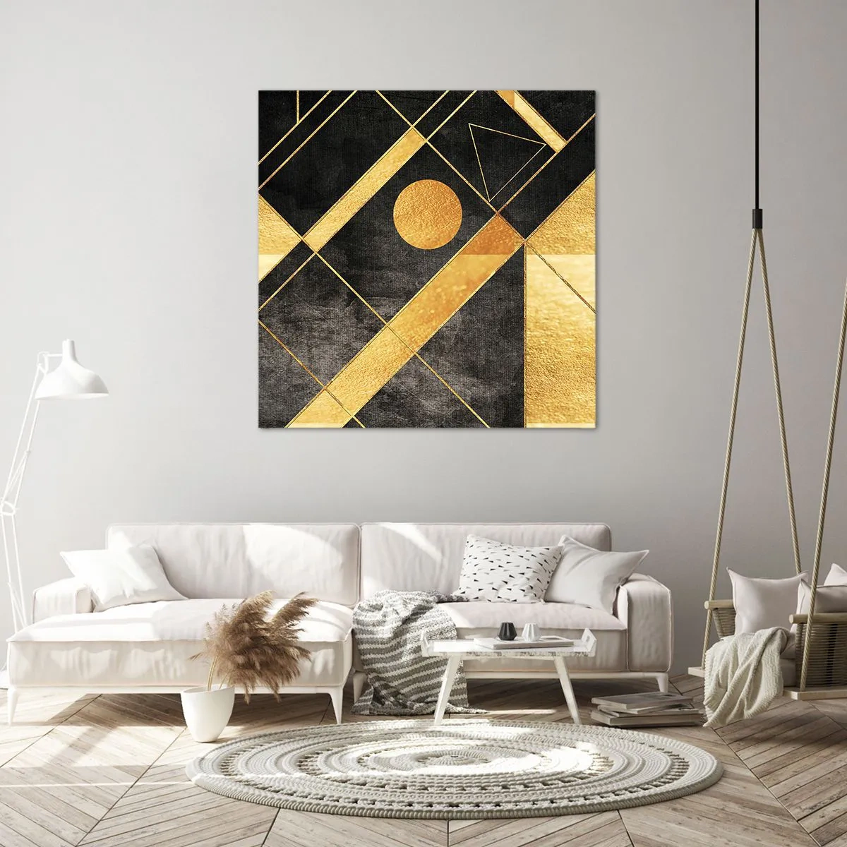 Lærredstryk - Billede på lærred - Ørkenens sol - 50x50 cm